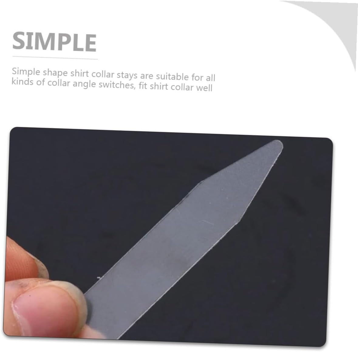 400pcs Men's Formal Shirt Collar Stays with Smooth Rounded Edges Lightweight Collar Protectors in Multiple Sizes (400pcs: 7CM+6CM+5CM+4.5CM - 100pcs Each)