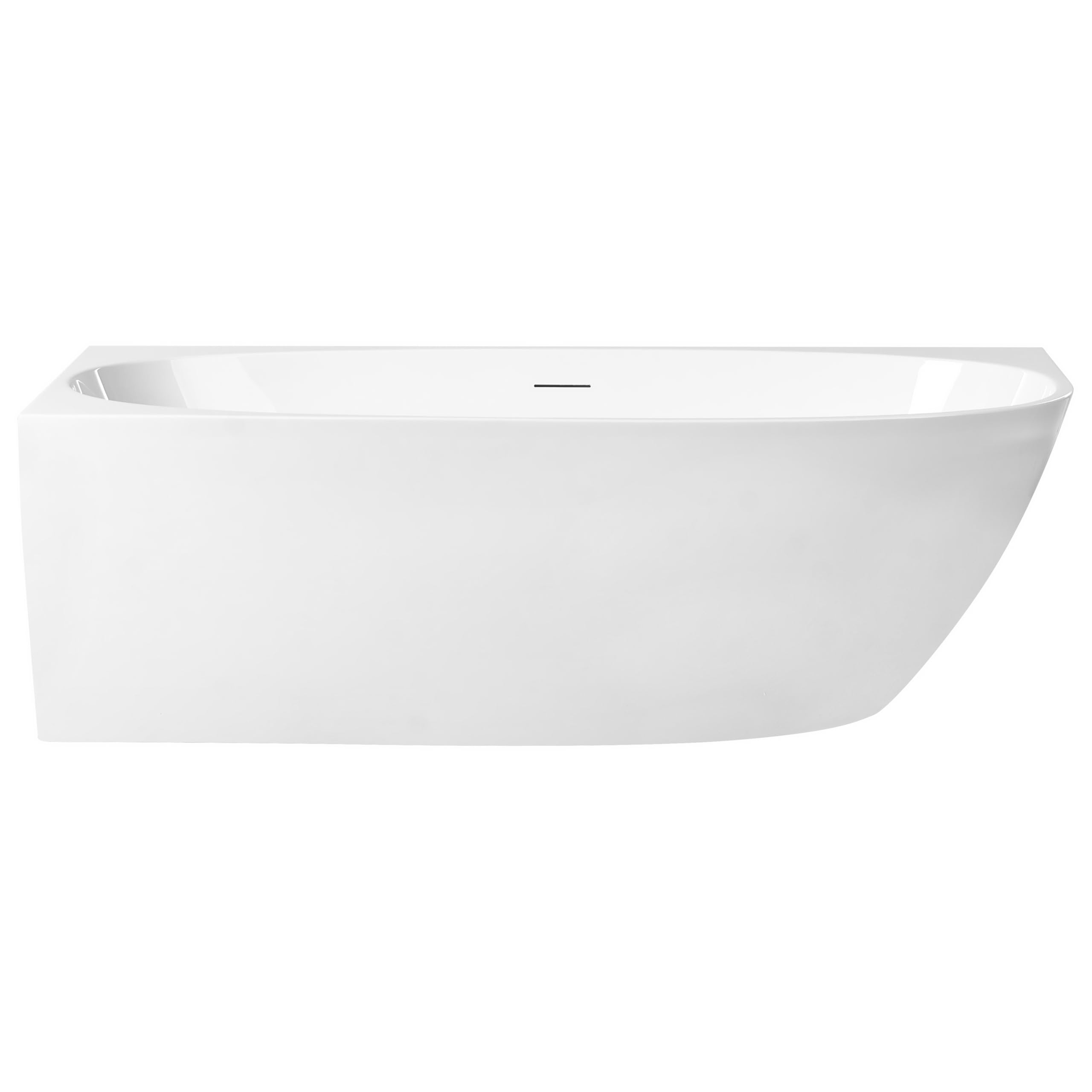 Bañera esquinera derecha moderna 170 x 80 cm acabado acrílico brillante blanco Parnaiba