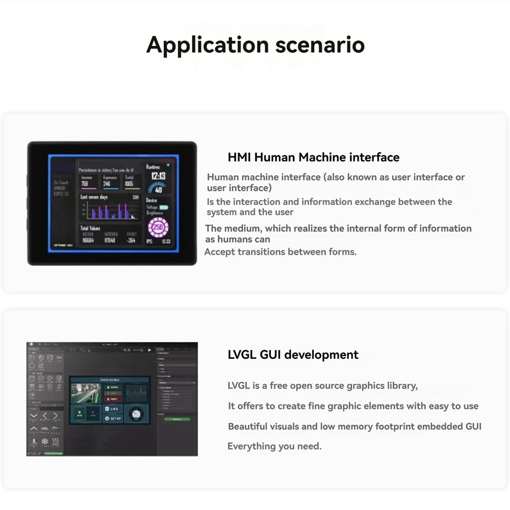 S3 AMOLED Écran tactile 2,41" 600 x 450 avec étui pour HMI LVGL GUI ESP-IDF