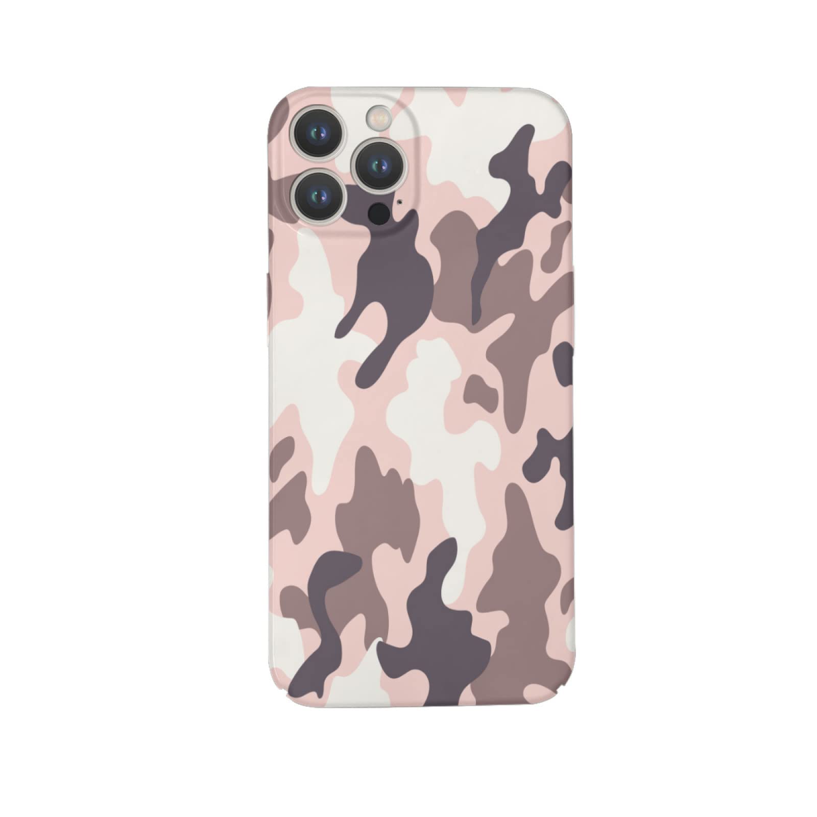 Amazon.co.jp: SEEKJOYS 電話ケース ピンク カモフラージュ ストライプ