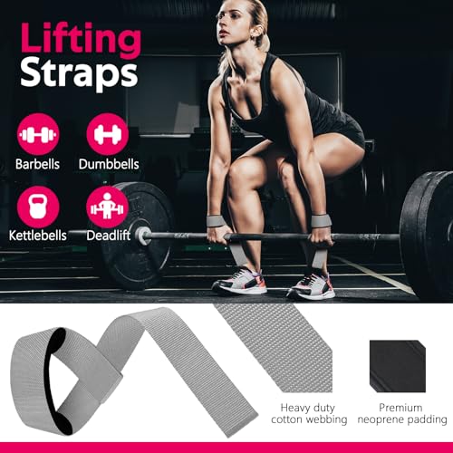 Image of WALITO 8Pcs Barbell Pad Set for Hip Thrust - Squat Pad,Gym Accessories for Women with Bar Bad,Bench Press, with Gym Ankle Straps,Resistance Bands for Working Out,Lifting Strap,Carry Bag