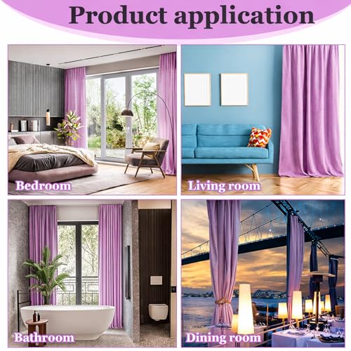 Image of 2Pack Magnetic Curtain Tiebacks, Curtain Tiebacks Buckles Holdbacks Holder Hooks Clip,Decorative Drape Handmade Curtain Tie Back(Purple)
