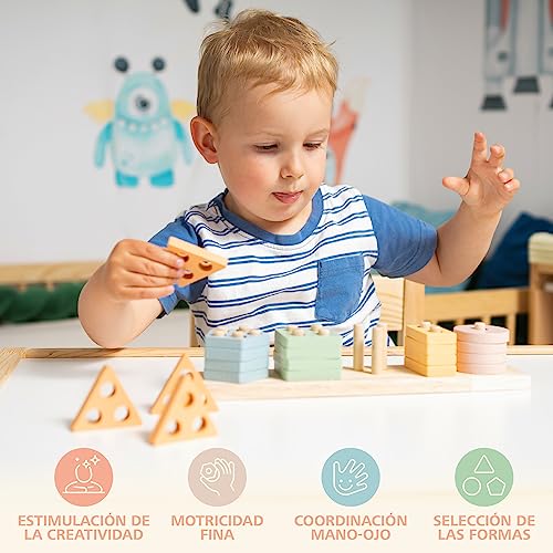 Variante de Sweety Fox juguetes montessori Colores Pastel 20 bloques