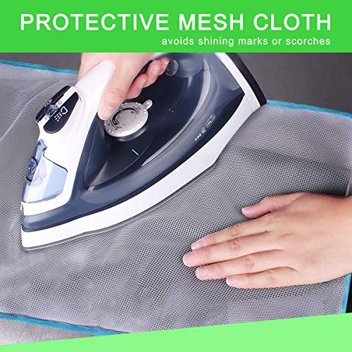 Dalykate Extra-Wide Ironing Board Cover And Pad Replacement With Scorch And Stain Resistant Thick Padding And Elasticized Edge 18 Inch X 49 Inch Ironing Board Covers 4 Fasteners And 1 Protective Scorch Mesh Cloth thumb #4