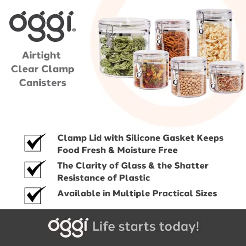Oggi 5370. Tall Clear Canister With Clamp Lid thumb #6