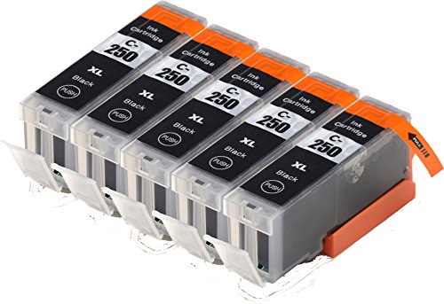 Blake Printing Supply 5 Big Black Compatible Ink Cartridges for Pixma iP7220, iX6820, iP8720, MG5420, MG5422, MG5520, MG5522, MG5620, MG6320,MG6420, MG6620, MG7120, MG7520 MX722, MX922