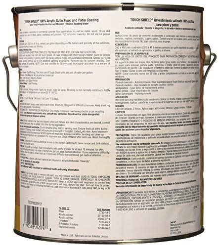 Recubrimiento INSL-X PRODUCTS TS3998099-01 para Piso y Patio, esmalte acrílico satinado, 1 galón color marrón claro miniatura 2
