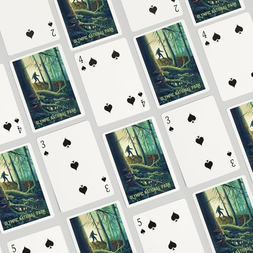 Baraja de 52 cartas estilo poker Olympic National Park miniatura 4