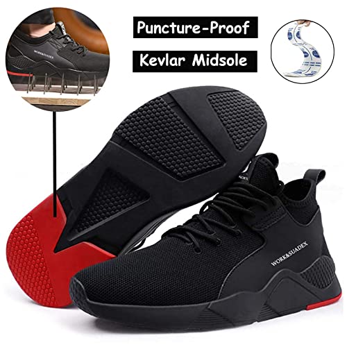 Image of SUADEX Steel Toe Shoes for Men Women Indestructible Steel Toe Sneakers Lightweight Work Safety Shoes Puncture Proof Composite Toe