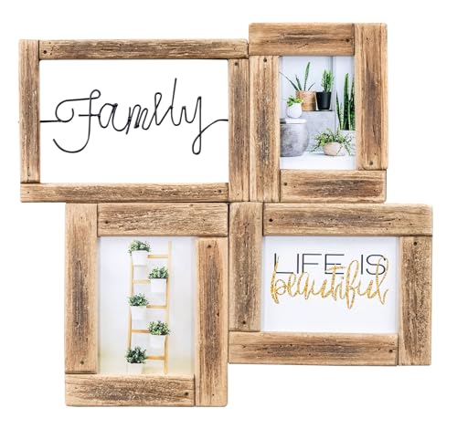 levandeo Bilderrahmen Collage 3 Fotos 10x15 13x18 Holz Family Treibholz...