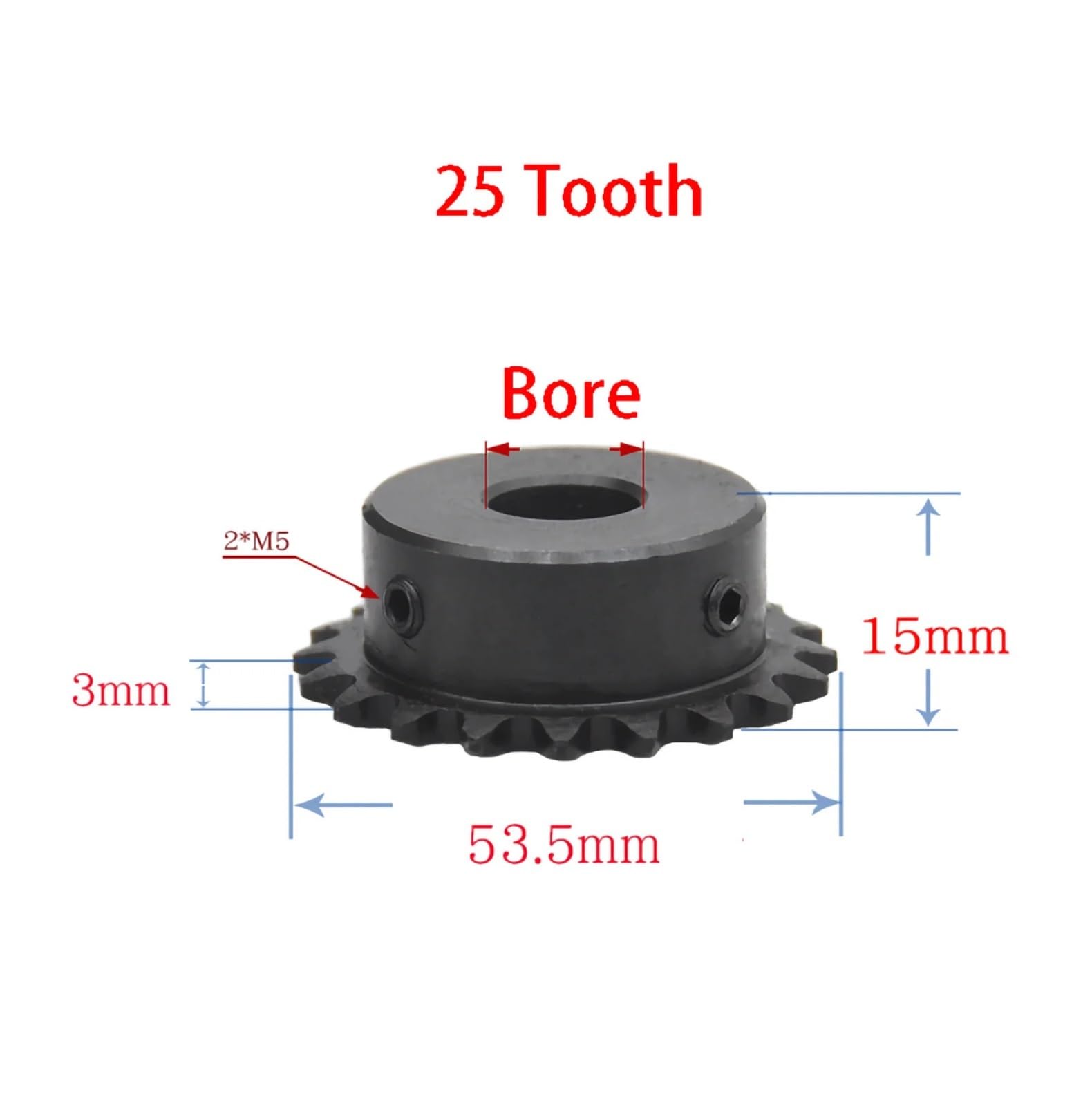 Bevel Gear Pinion Hardware Mechanical 1Pcs 04C Chain Gear D Bore 8 * 7/8 * 7.5/10 * 9mm 45# Steel 20-30 Tooth Industrial Sprocket Wheel Motor Chain Drive Sprocket(8x7.5mm-25 Teeth)