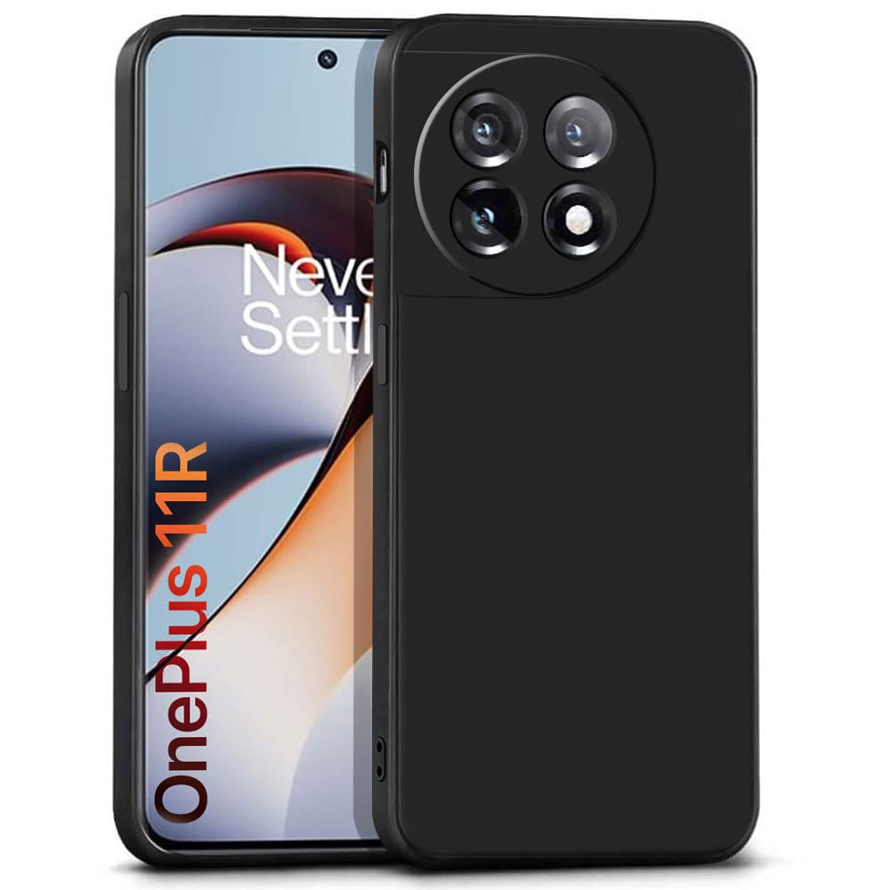 WOW IMAGINE Back Cover for 1+ OnePlus 11R 5G | Ultra Slim Soft Rubberised Case | Inner Velvet Fabric Lining | Matte Silicone Flexible Mobile Case | Camera Protection - Black (B0BTMH72GZ) Amazon Price History, Amazon Price Tracker