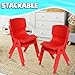Playkidiz Kids Plastic Chair Set of 2- Preschool Chairs for Toddlers Kids 20.5