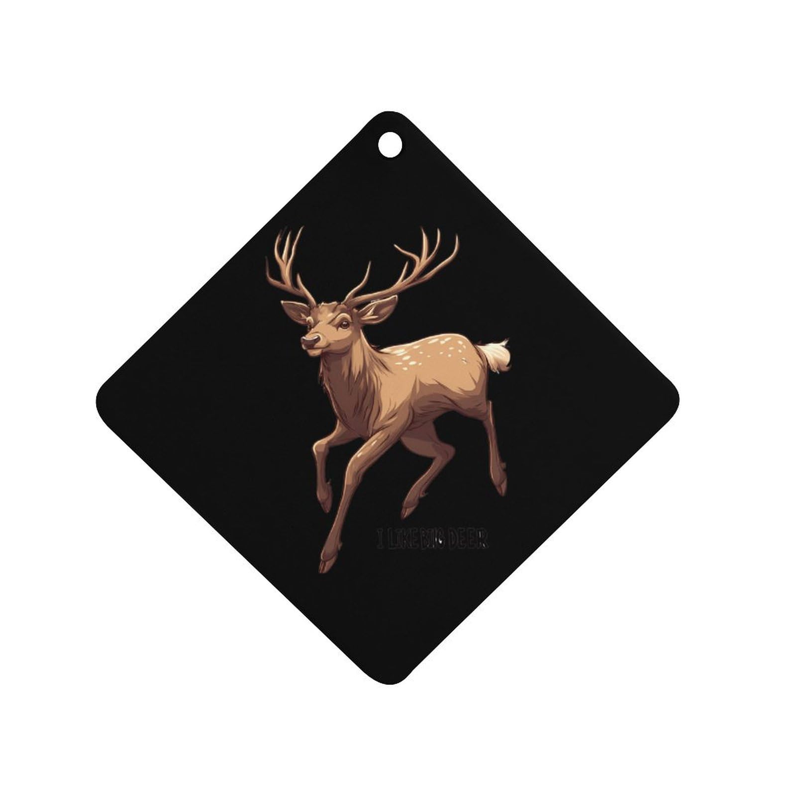 I Like Big Deer Car Air Freshener Hanging Aromatherapy Tablets for Car Accessories Rhombus