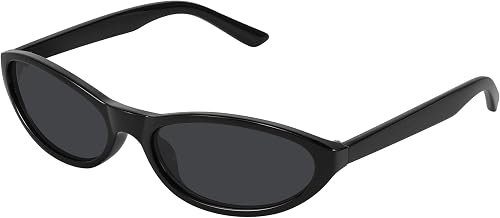 Fozono Narrow Retro Oval Sunglasses for Women Trendy Small Cateye Vintage Sun Gl