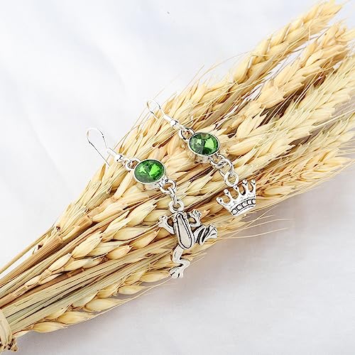 UJIMS Princess The Frog Inspired Gift Frog Princess Dangle Earrings Princess Fans Gift Frog Lover Gift Fandom Necklace4