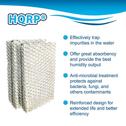 Hqrp 4-Pack Wick Filter Compatible With Idylis 828413B002 Replacement Ihum-10-140 / I Hum 10 140 4-Gallon Humidifier #TOP1