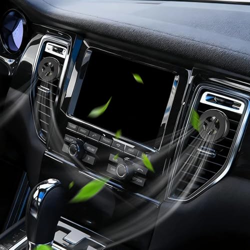 Image of 2 Pack Car Fragrance Holder Compatible with Bath & Body Works Refills (Not Included), Air Freshener Vent Clip or Visor Clip, Refillable Scent Holder, Easy to Open Car Diffuser (Classic Black)