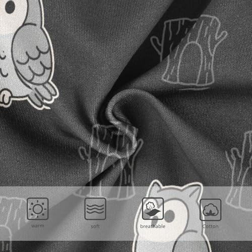 Girls' Underwear Cute Bird Owl Black White Toddle Brief Panties 23014833