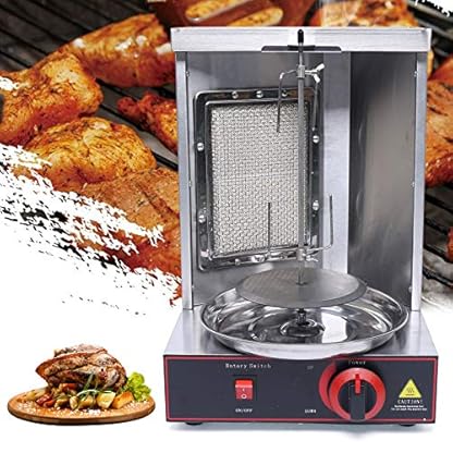 Döner-Vertikal-Multigrill YUNRUX Dönergril Elektrogrill Gyrosgrill Hähnchengrill Gyrosgrill Edelstahl Vertikalgrill Drehgrill mit Drehspieß Oberhitzegrill rauchfrei tragbarer Tischgrill – Bild 6
