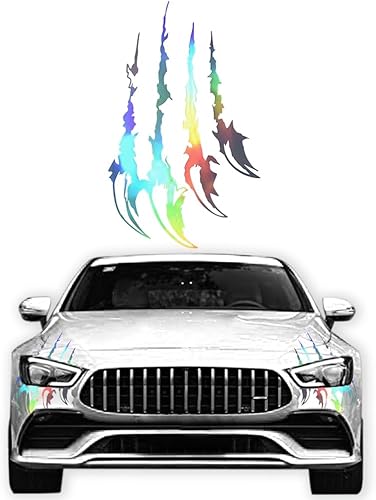 Miniatura 5 de JSCARLIFE Calcomanía de garra afilada para capó de automóvil, camión, SUV, ventana, decoración interior y exterior (19.69 x 12.6 pulgadas)