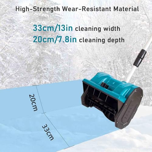 Pala de nieve eléctrica a batería con ancho de limpieza de 33 cm 4