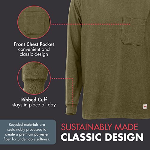 Wrangler Long Sleeve Layering Tee Shirts for Men, Core Mens Layering T-Shirt4