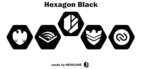 Hexagon Black - Icon Pack
