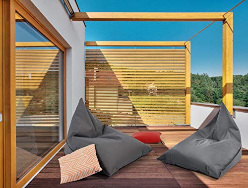 mokebo® Indoor & Outdoor Sitzsack für Balkon & Garten 'Der Schlitten', Bean Bag mit EPS-Perlen Füllung, Relaxliege… – Bild 3