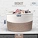 Piper and Olive Large Woven Basket - Large Baskets for Blankets - Extra Large Storage Baskets Woven - Large Blanket Basket Living Room - Cotton Rope Basket - Toy Basket - XXXL 22