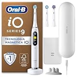 Oral-B Spazzolino Elettrico Ricaricabile iO 9 Bianco, 3 Testine Di Ricambio, 1 Custodia Da Viaggio con Caricatore. 1 Spazzolino