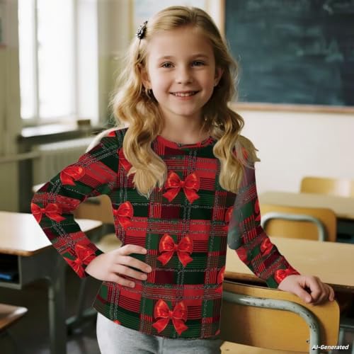 Image of Renewold Boys Girls Tees Kids T-Shirt Long Sleeve Crewneck T Shirts Casual Athletic Tops Clothing for Home School Travel