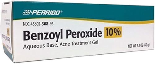 Perrigo Gel de tratamiento de acné de peróxido de benzoilo 21 oz paquete de 2