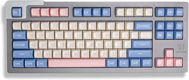 Keycaps 237 Keys Double Shot SA Profile ANSI/ISO Layout Blue Pink Bubble 6.25u/7u Space Bar Suitable for Mechanical Keyboard GH60 GK64 FC660M RK860 RK987 RK61