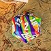 IUSTIDIE 55mm Silicone D20, Single 20 Sided Dice Giant D20 Large D20, Rainbow Colors, Soft & Comfortable Touch, Perfect Bouncer, for D&D RPG Bar Pub Club Party Games(Rainbow)