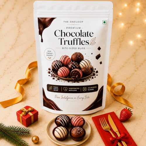 Image of Premium Chocolate Gifts | Handmade Gift Hamper | Almonds Chocolate (12 Pcs Truffle Chocolate)