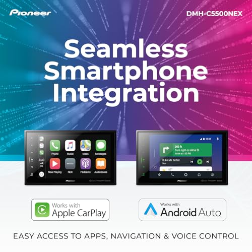 PIONEER CAR DMHC5500NEX 8-inch Modular Solutions Digital Media Receiver Wireless Carplay Mechless Amazon Alexa When Paired with Pioneer Vozsis App, Android Auto, Apple, Bluetooth, HD Radio