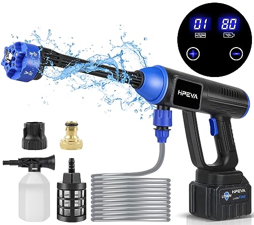 Idropulitrice Portatile A Batteria 48V - 90 Bar Di Pressione | Con Ugello 6in1 E Tubo 5M | Per Auto, Giardino E Esterni - Foto 4