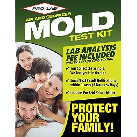 PRO-LAB DIY Mold Test Kit - Lab Fee Included (3 Methods Air, Surface, Bulk.) AIHA Accredited Lab Analysis, Expert Consultation and Return Shipping Included Cover