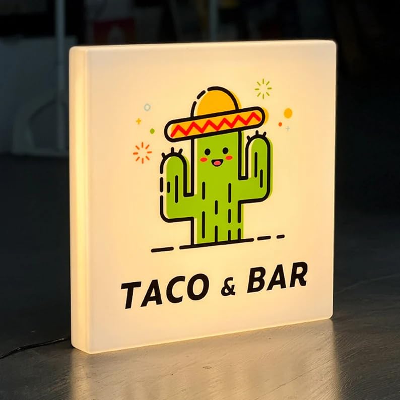 Amazon.com: Custom Logo Light Box, Acrylic Mini Light Box Front