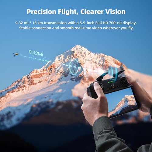 Image of SKYROVER X1 Drone with Camera Combo with Screen Controller, 4K /60fps Video, 8K Photo, 360 Obstacle Avoidance, Under 249g, 9.32-Mi Transmission, AI Night Shot, 96-Min Flight Time with 3 Batteries