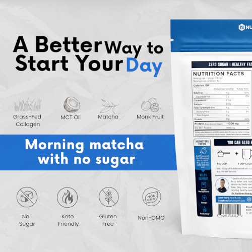 Image of Nutri11 NutriBreakfast by Nutrillermo /Keto Protein Collagen Powder with MCT Oil /MCT Oil with Collagen /Keto Collagen Peptides Powder with Grass-Fed Bovine Collagen Type I & III