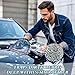 Blue Galloping Horse Microfiber Mitt for Cars Scratch-Free Cars Washing Mitt Car Detailing Wash Rag