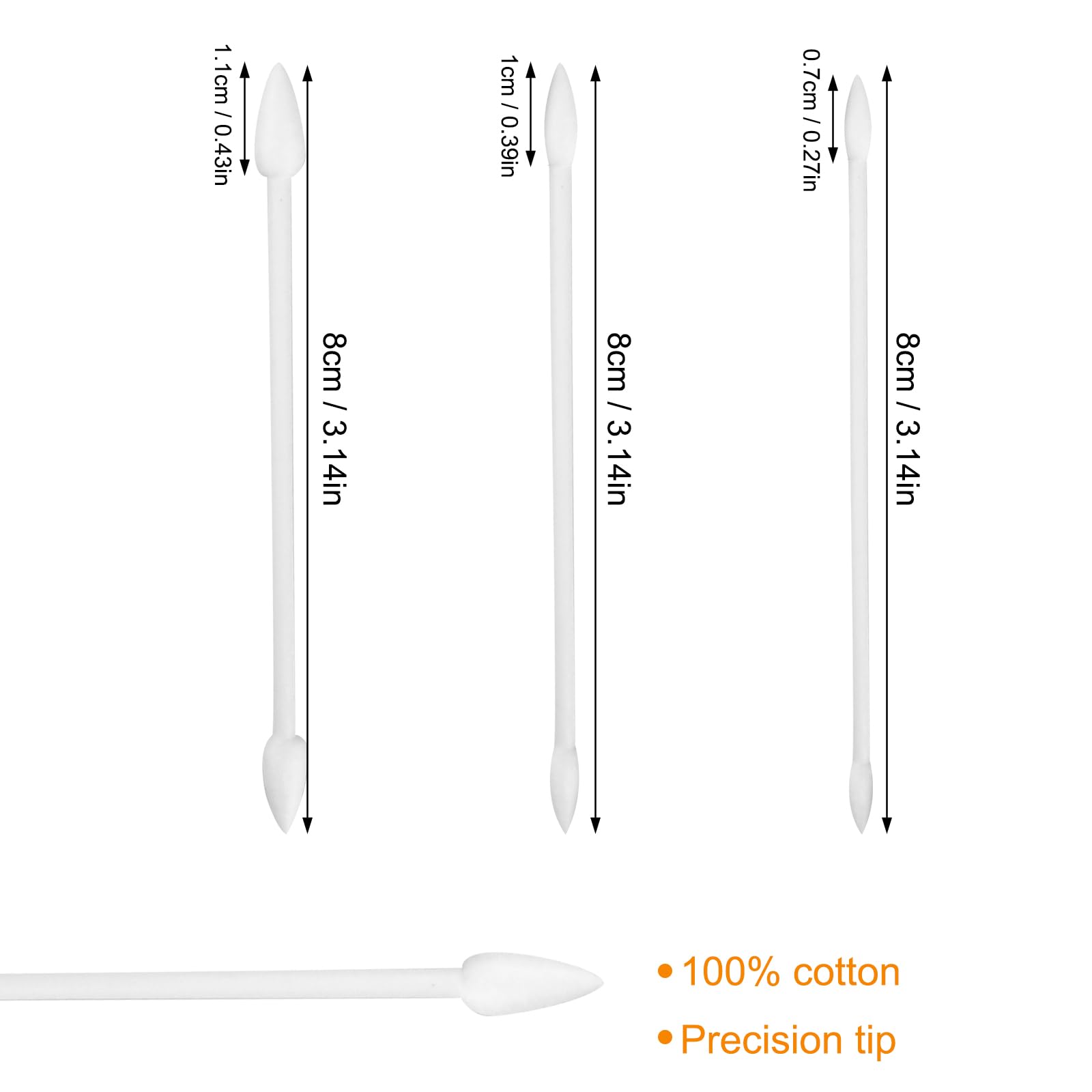 150 PCS Hisopos de Algodón de Limpieza, Palillos de Limpieza con Doble Punta, Bastoncillos de Limpieza de Algodón, Tipped Cleaning Cotton Swabs Cotton Sticks para Dispositivos Electrónicos/Cámaras (A)