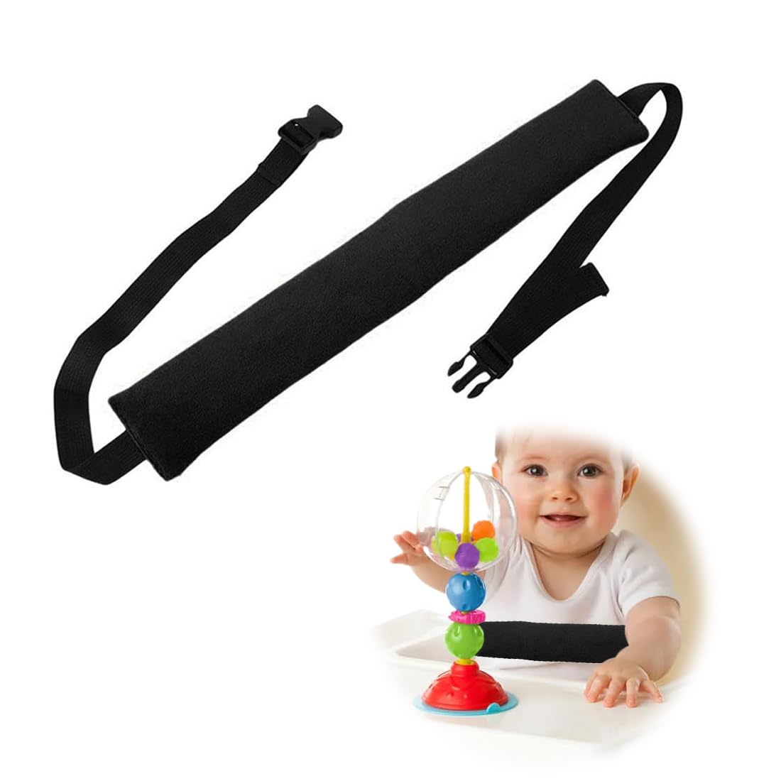 Bretelle e cinture per passeggino 1 pezzo di protezione per carrello della spesa per seggiolone per bambini, cinghia di sicurezza per sedia da pranzo, seggiolino portatile per bambini(nero)