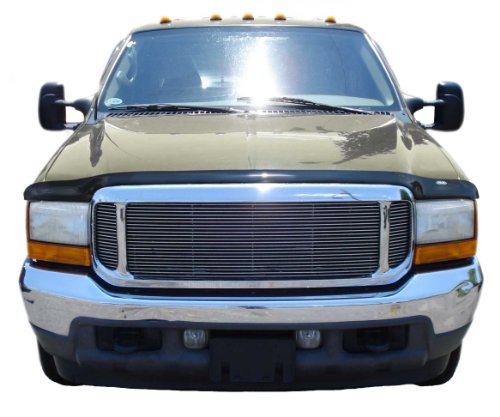 Auto Ventshade [Avs]Hoodflector / Bug Shield | 1999 - 2007 Ford F-250/F-350/F-450/F-550 Super Duty, 2000 - 2005 Ford Excursion, Medium Profile - Smoke, 1 Pc. | 21208 #TOP1