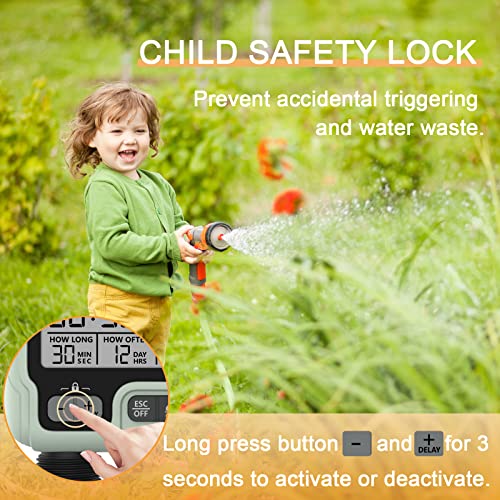 Soguyi Hose Timer,Automatic Watering Timer For Gardens,Sprinkler Timer With Rain Delay / Child Lock /Ip65 Waterproof, Large Lcd Screen Irrigation Systems For Garden, Lawn #TOP5