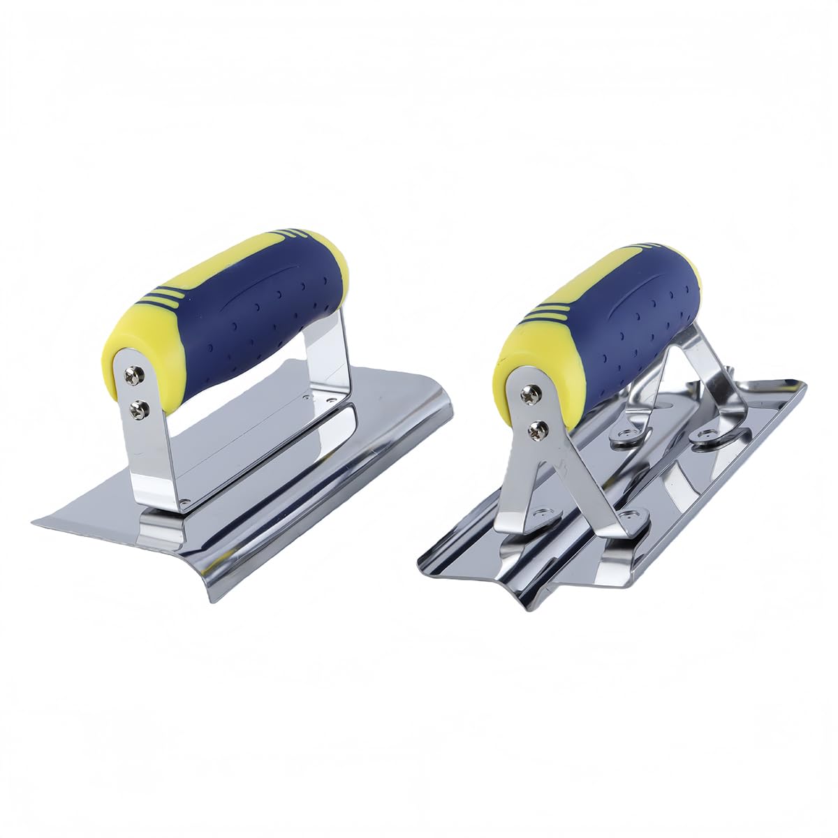 Alide Set di 2 utensili per calcestruzzo, bordatore e scanalatore in acciaio inossidabile con impugnatura antiscivolo, kit di finitura per cemento in muratura per levigatura e taglio