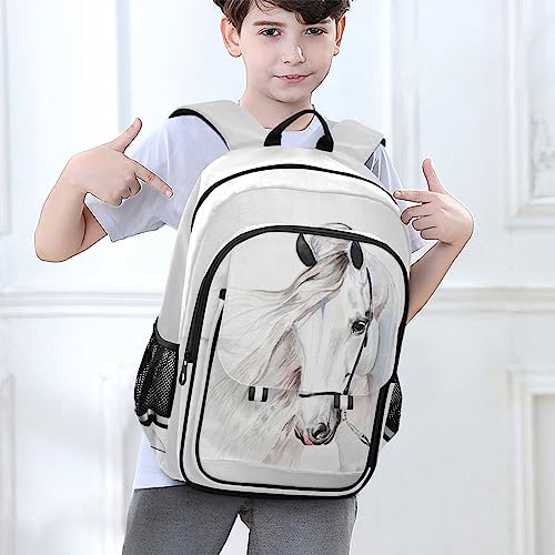 Sac à dos pour étudiants style cheval blanc polyvalent taille unique - 6
