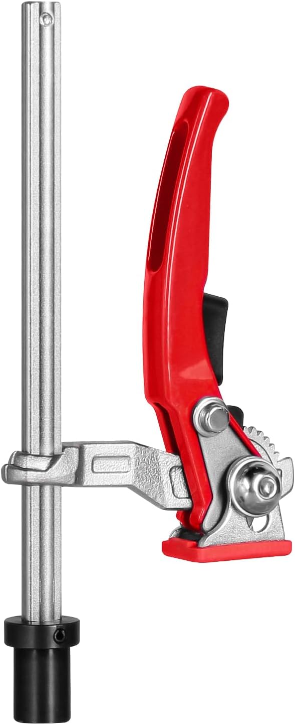 TOOLCOOL MFT Table Workbench Quick Ratchet Bench Dog Clamp 3/4 Inch Dog Hole Clamp Hold Down Clamp for Woodworking (2 Pack)